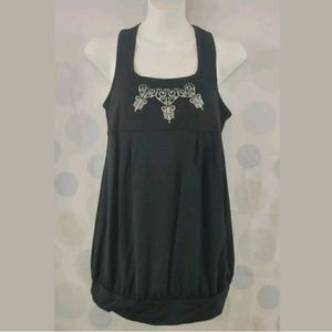 Pure Lime Large Black Yoga Workout Top